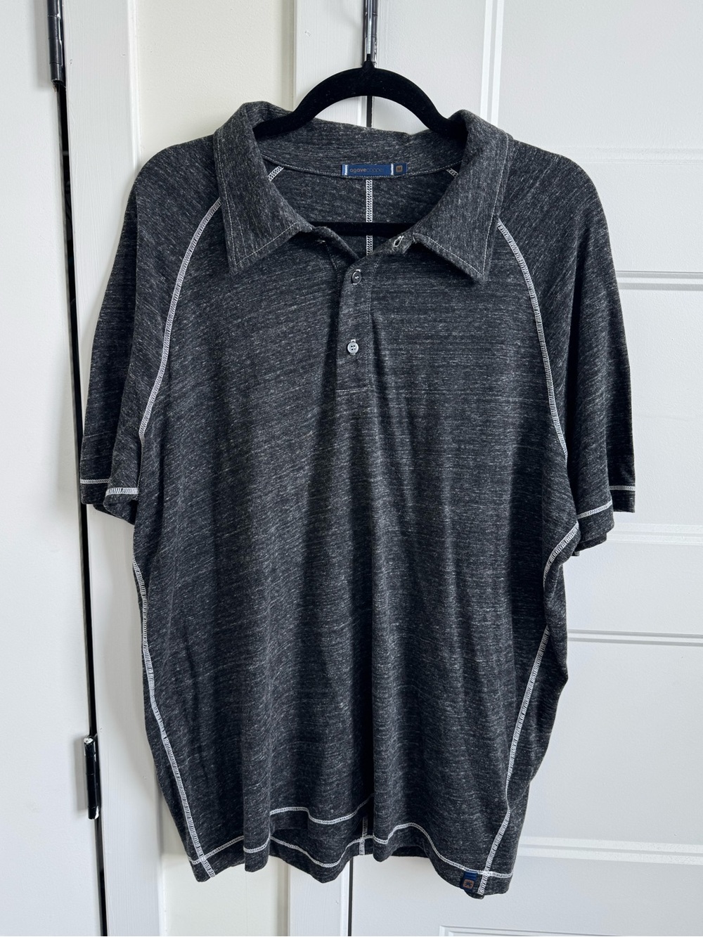 Agave Denim Lux Copper Contrast Stitch Classic Cut Short Sleeve Butano Polo